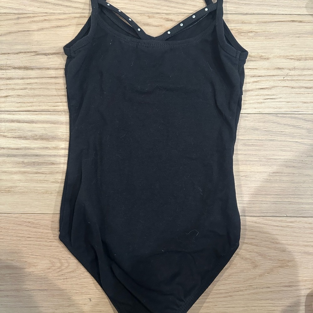 Danskin Black Freestyle gymnastics leotards Girl 7Y-8Y